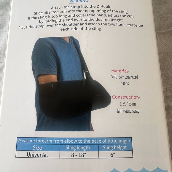 Deluxe Arm Sling with Black Support - Picture 3 of 7